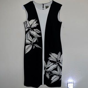 Black and White Floral Dress